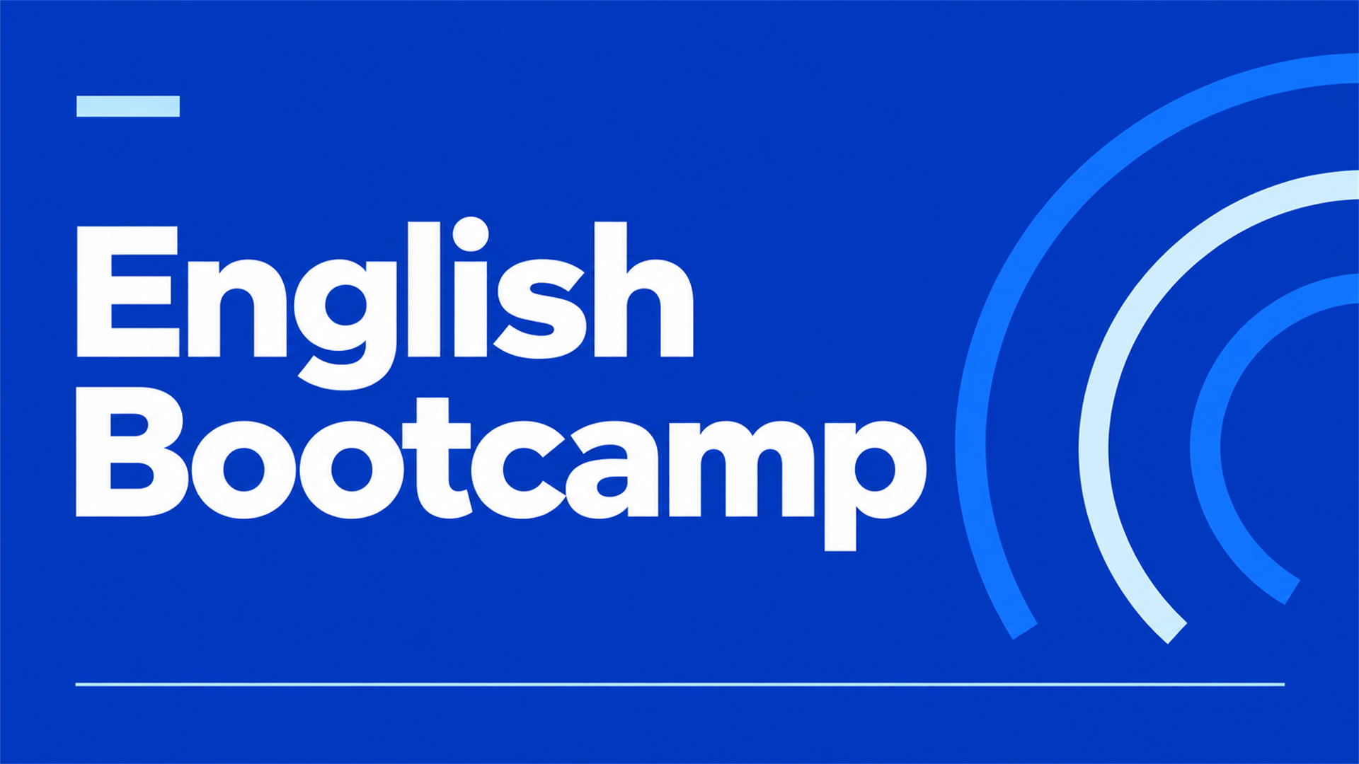 English Bootcamp — aula grátis
